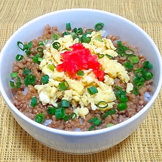 超簡単☆２色のそぼろ丼☆親子そぼろ!!